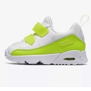 EUC Nike Air Max Tiny 90 Toddler Shoes, Volt White